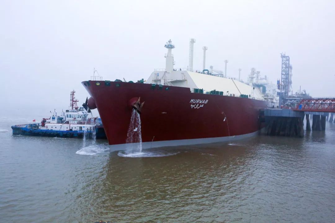 2018年1月15日,第200艘lng运输船"南十字星"轮靠泊洋口港.