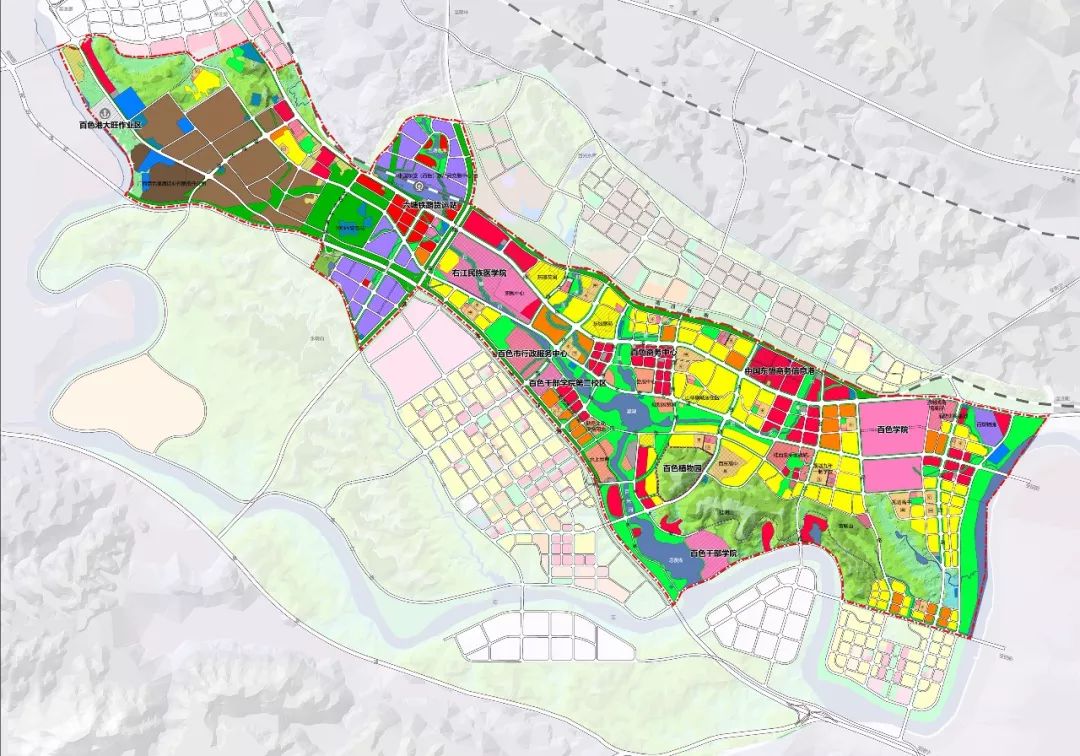 百色规划图右江区图片