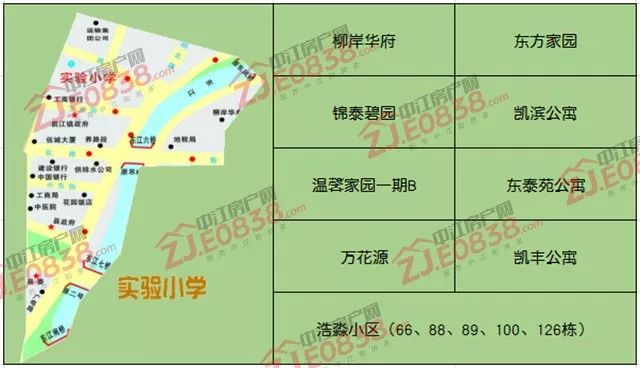 中江小学区域划分2021图片