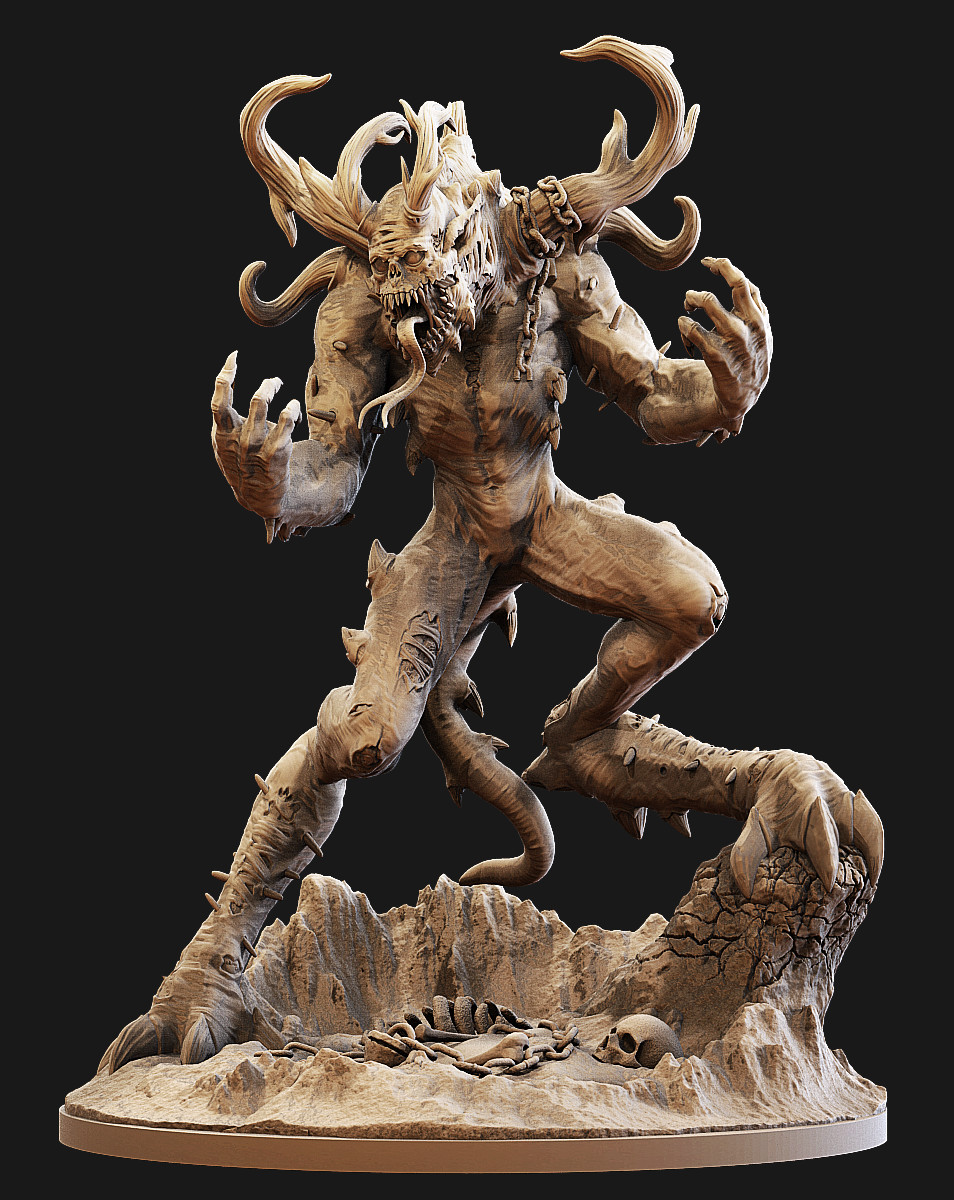 一组怪物3d渲染写实