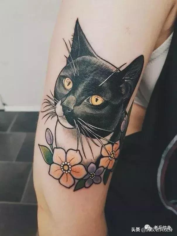 纹身素材——黑猫