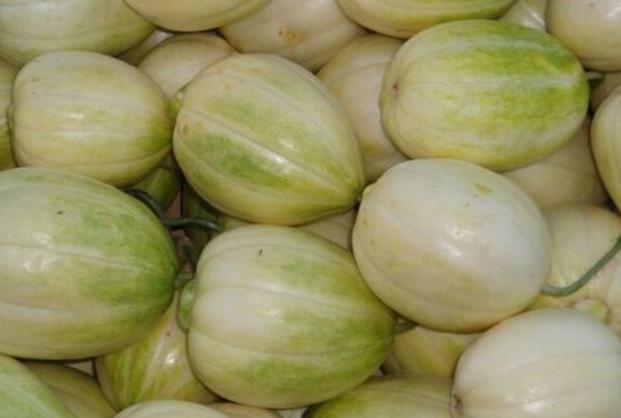 第三点:就是闻香瓜的味道,买香瓜的时候,一定要把香瓜放在鼻子上闻一