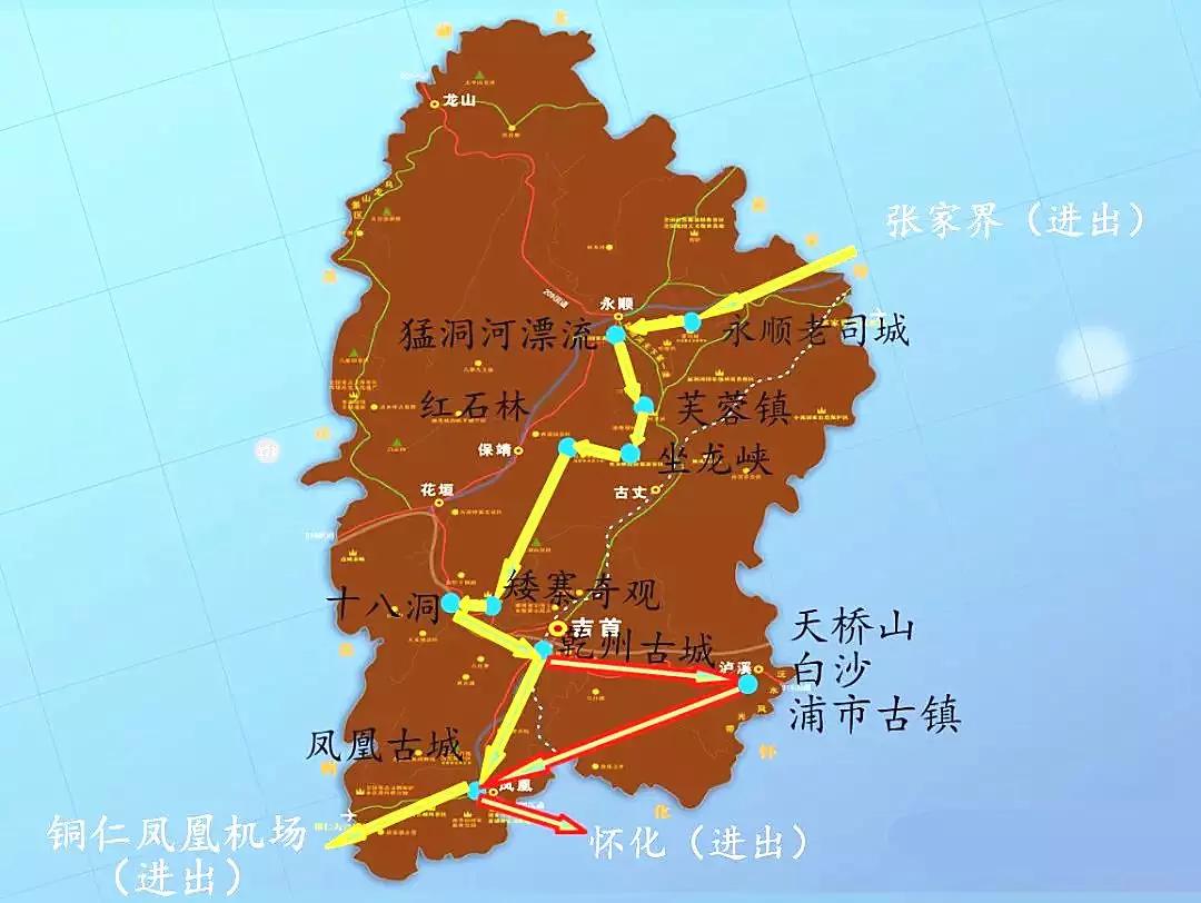 湘西旅游地图简图图片