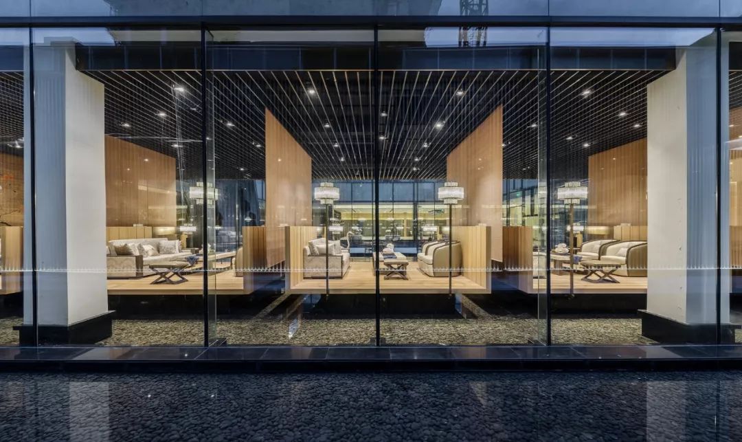 2450㎡中央下沉式会所设计师从建筑景观室内到软装进行了四位一体化的