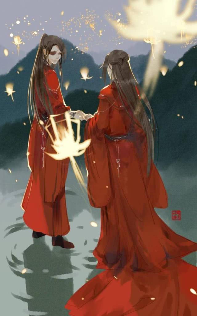 天官赐福:一身红衣的花城,丰神俊朗,风华绝代!