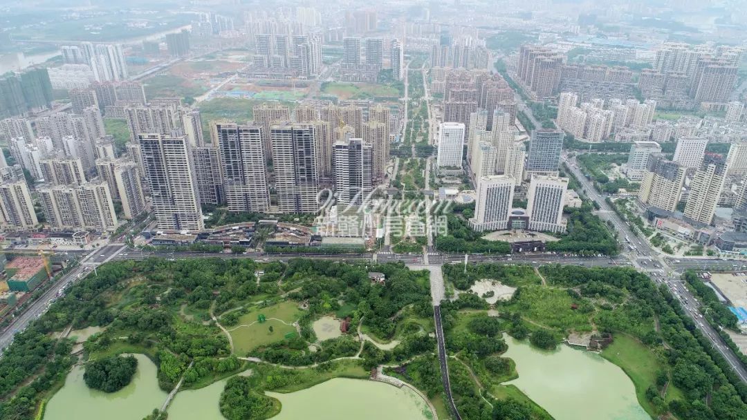 堪比大片航拍赣州章江新区大美都市风范