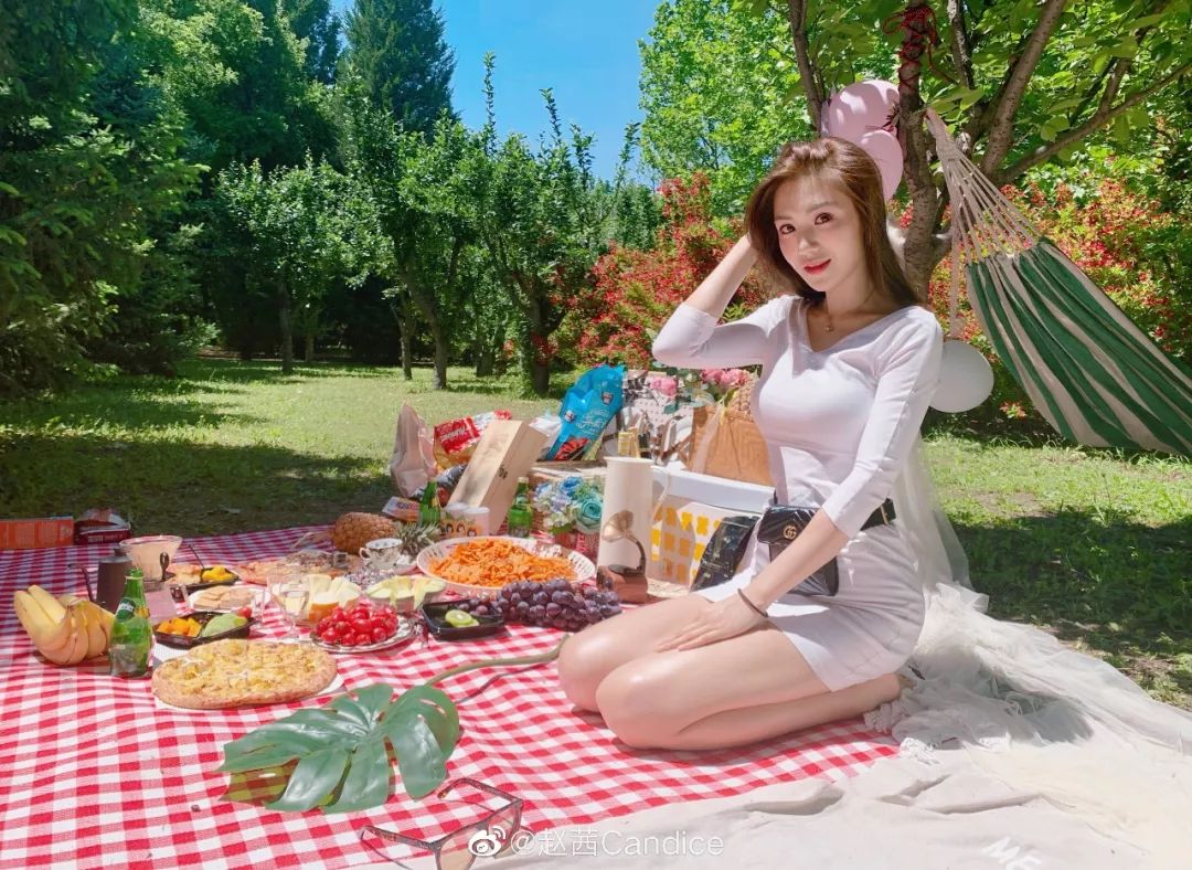 猫狗双全的赵茜开启夏日派对