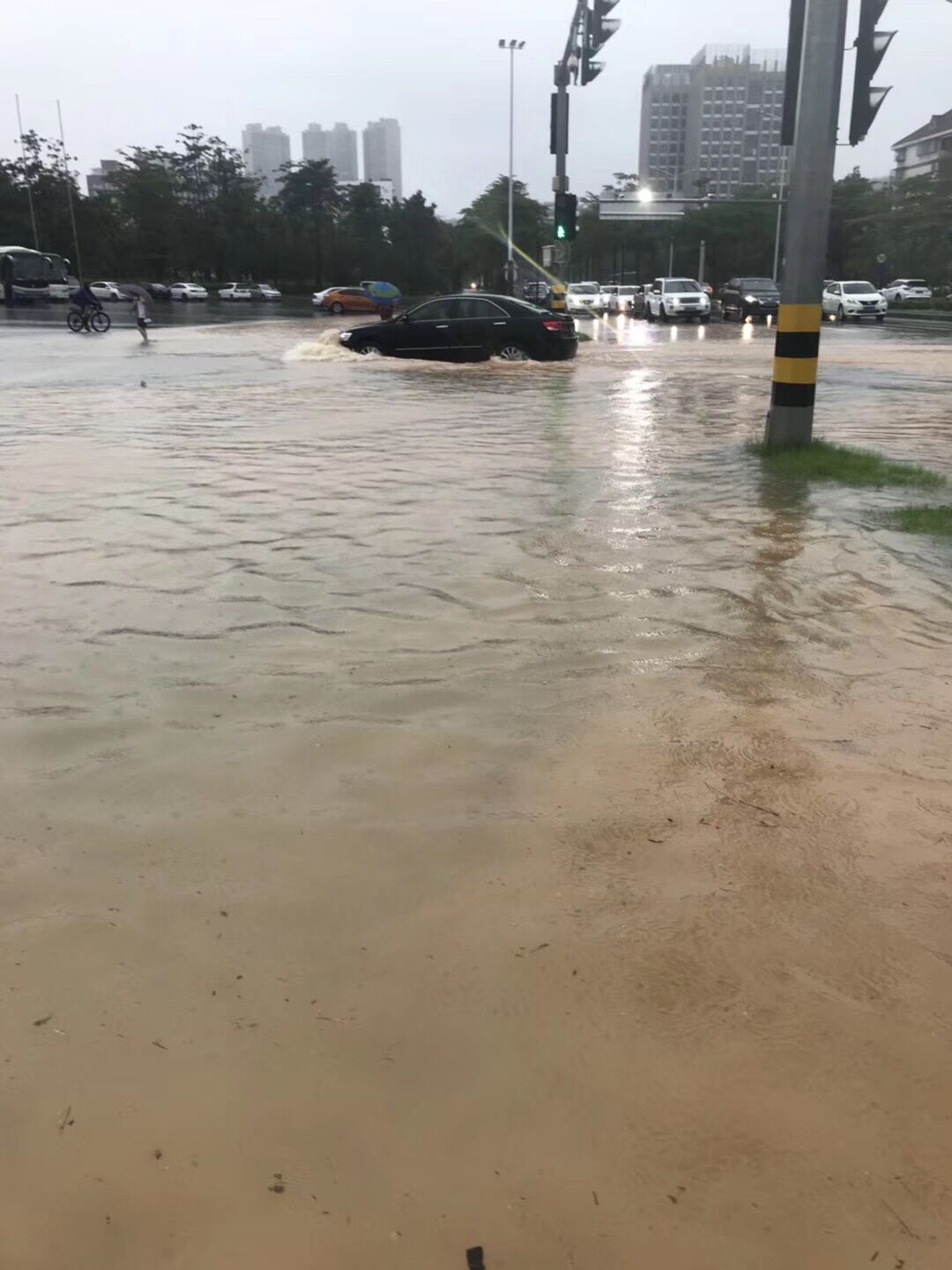 来看红暴袭城珠海多处水浸部分公交停运航班停航