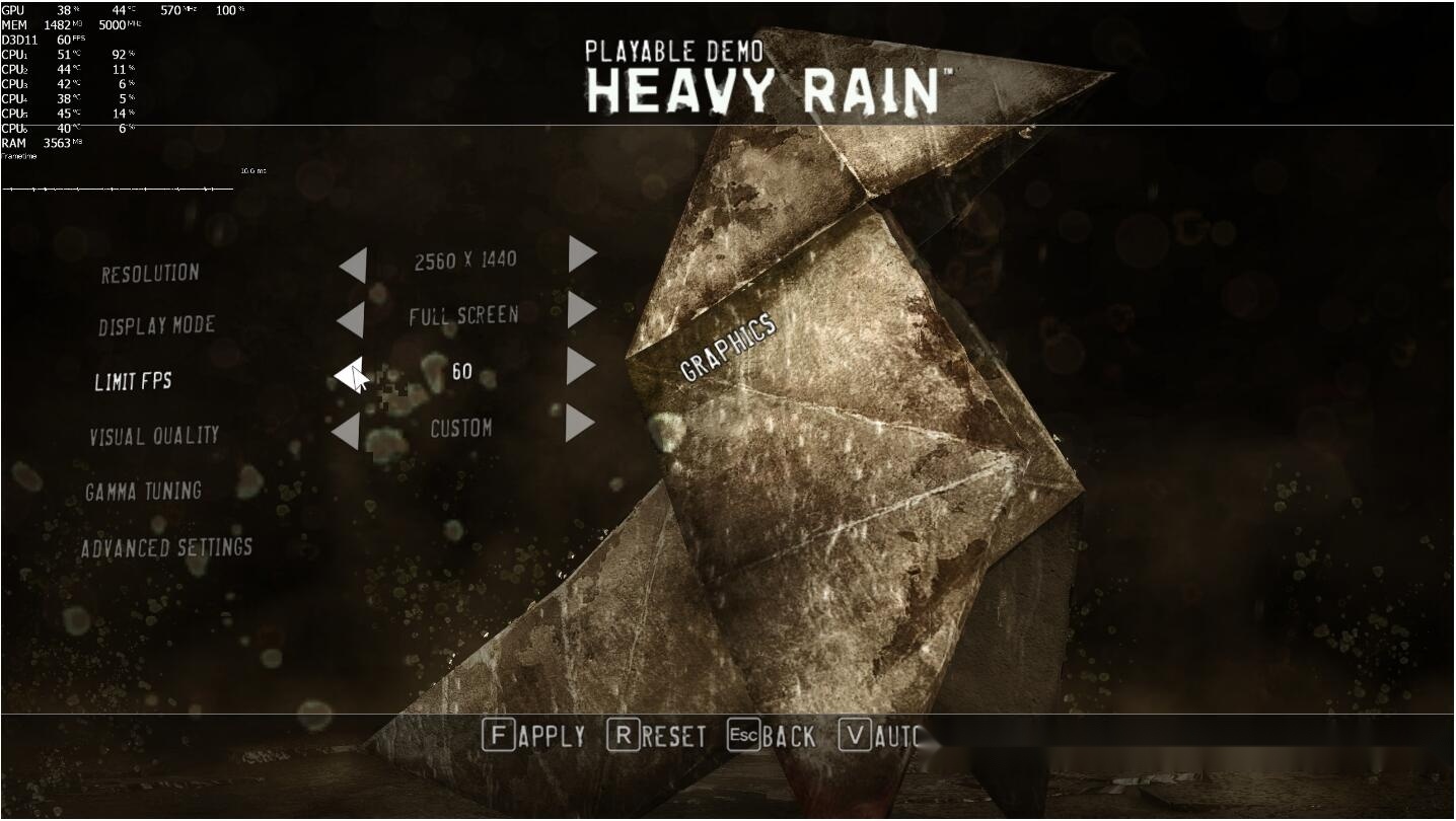 暴雨pc版4k最高画质截图游戏画面还不错