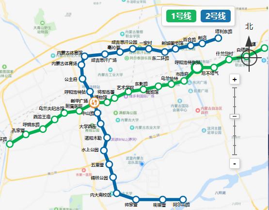 呼市地铁3号线路大图图片