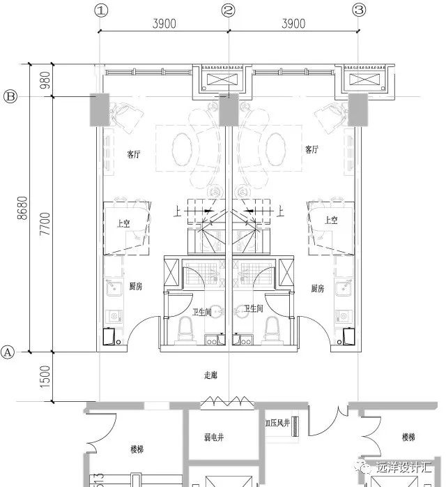 设计汇 | LOFT公寓卫生间的排水方案探讨_书房