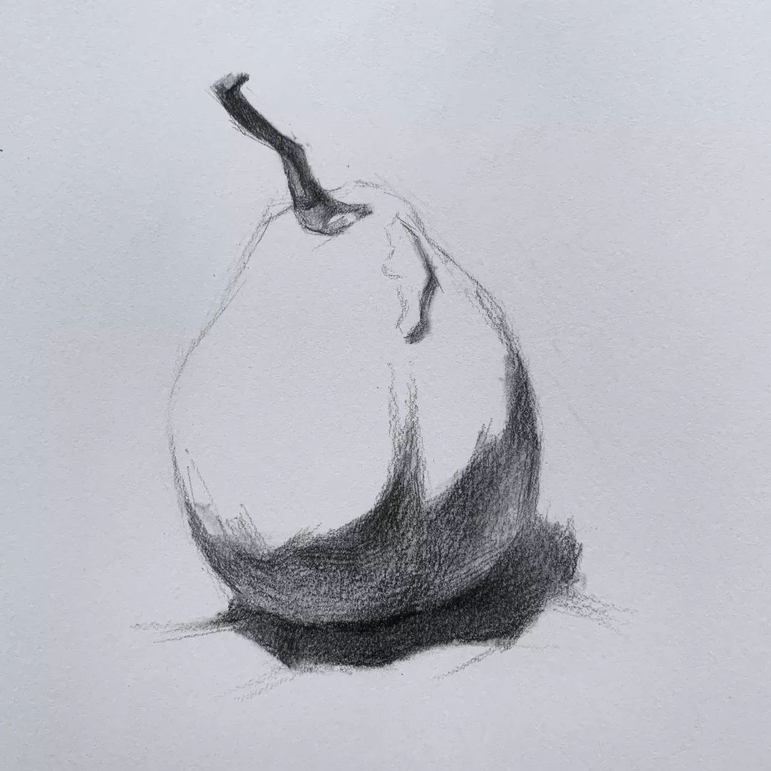 明暗交界线,影子底部,梨把儿部分稍微加深一些从暗面开始上调子2影子