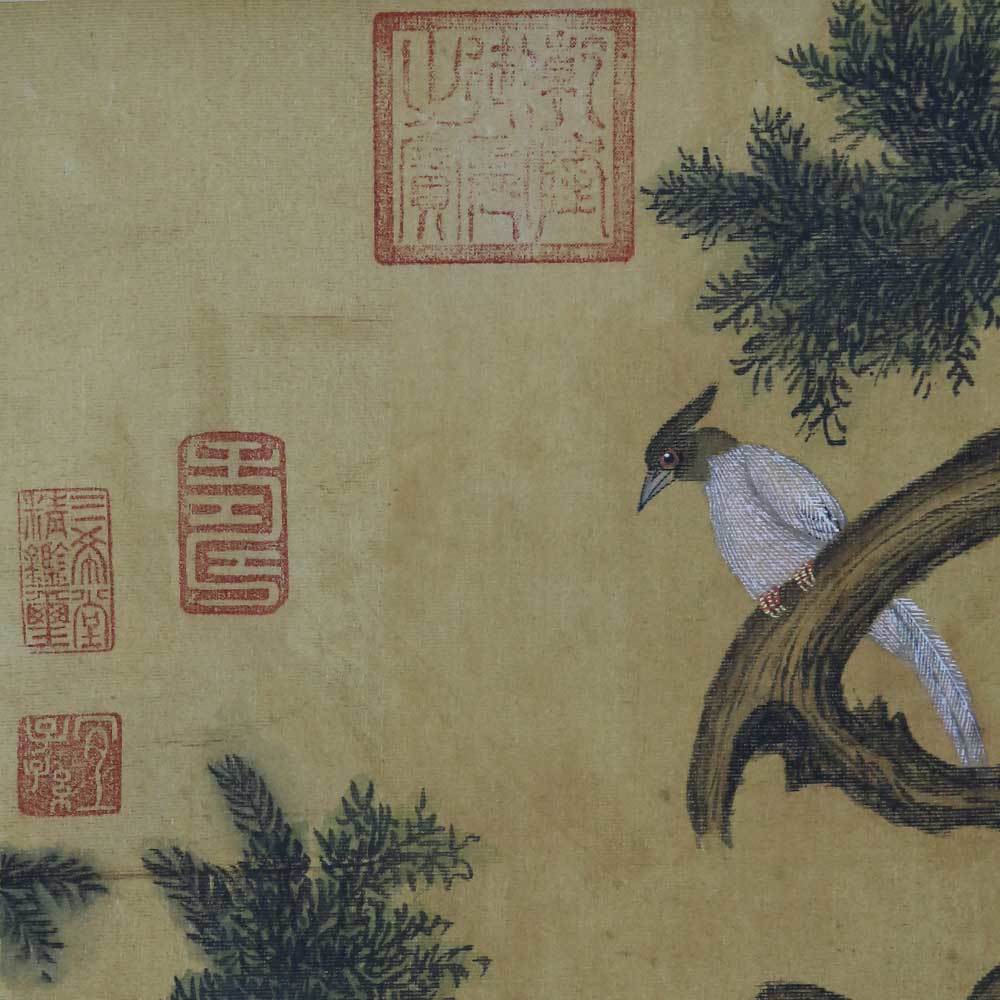 中西合璧,独放异彩—郎世宁工笔花鸟中堂-盛世皇廷拍卖