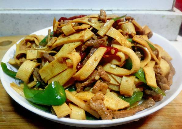 千张这样做非常有味道,香_肉丝