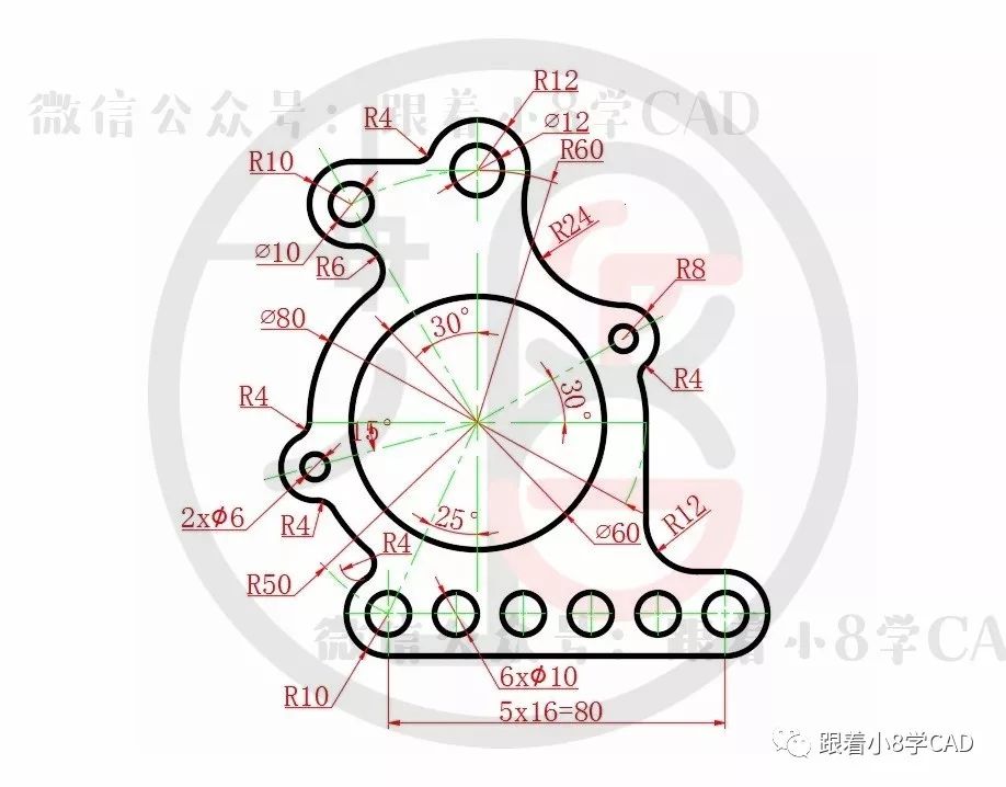 cad小练习走一波