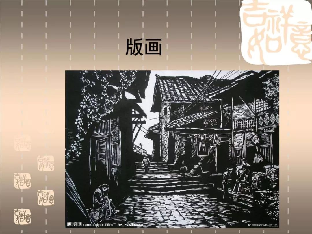 吹树版画,木刻版画,孔版画_大山谷图库