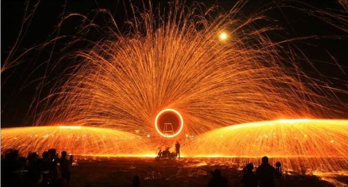 延禧攻略里看不到的打铁花在司徒小镇却可以看到