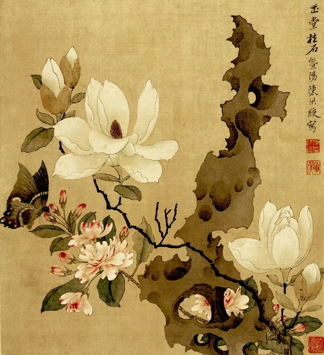 陈老莲笔下花,朵朵是古莲_陈洪绶