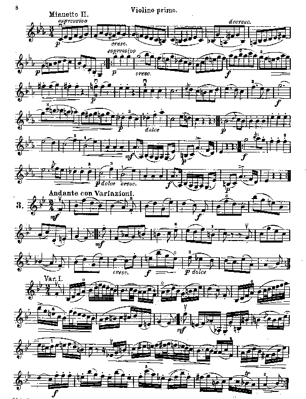 小提琴二重奏《海顿99号作品》附小提琴谱