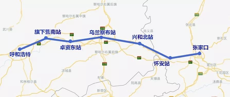 张呼高铁将于今年年底开通运营,与在建的京张高铁接轨后,呼和浩特至