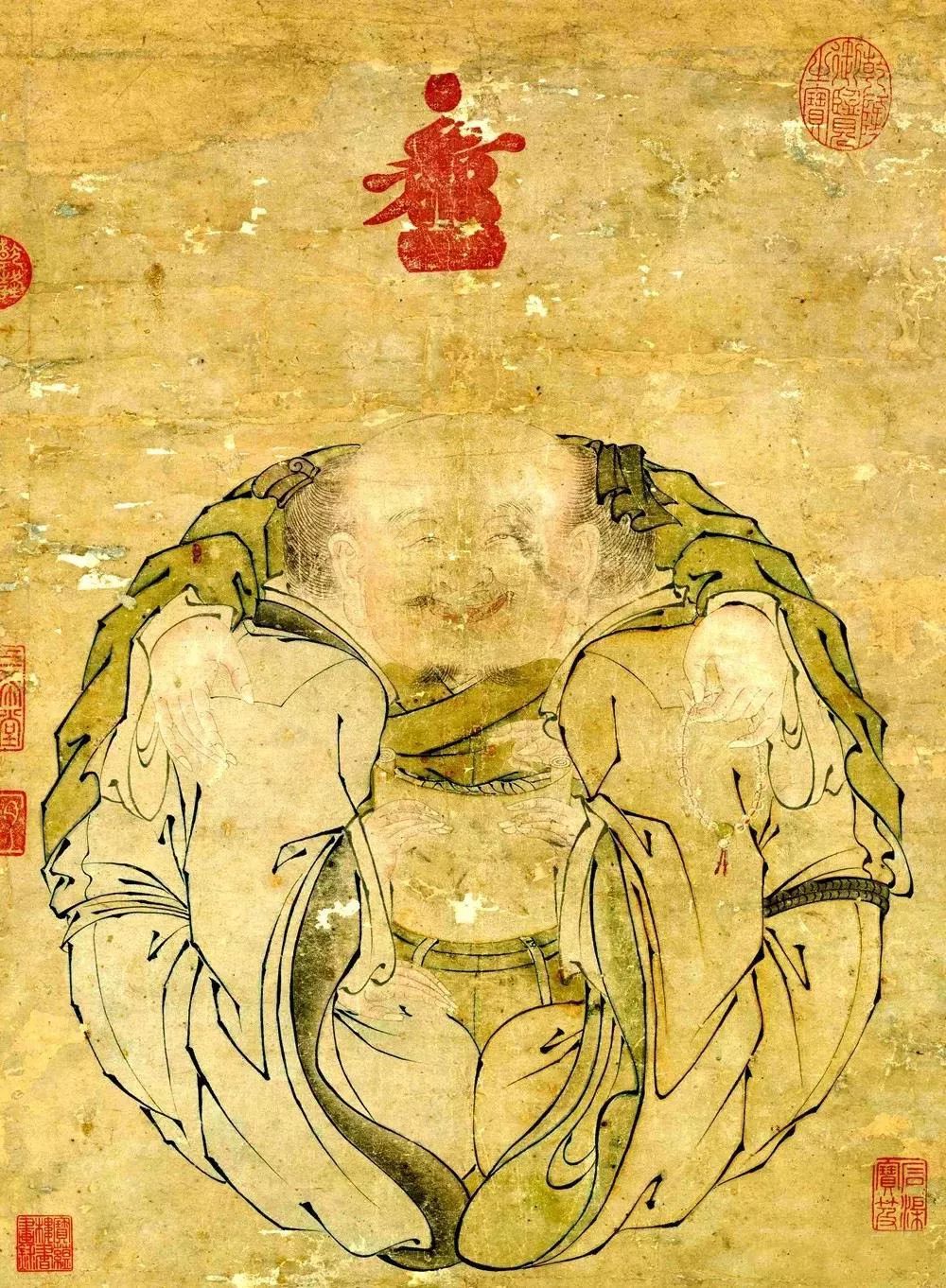 明宪宗 朱见深《一团和气图》局部