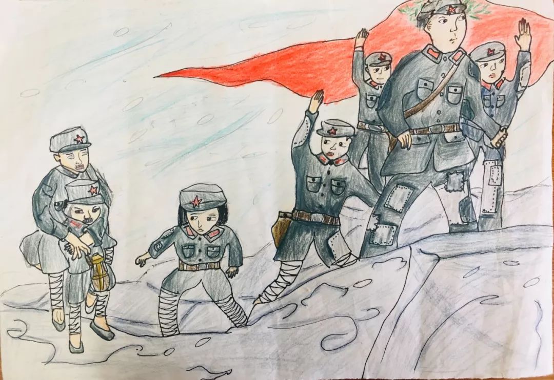 402班 陈弈含《弘扬精神 缅怀先烈》401班 姚诗涵 《红色精神代代传》