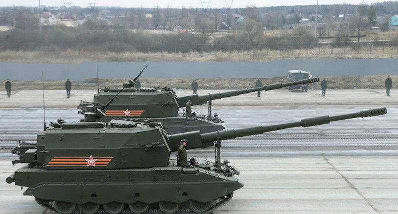 中国的plz-05a自行榴弹炮70公里,俄罗斯的2s35"联盟-sv"自行榴弹炮最