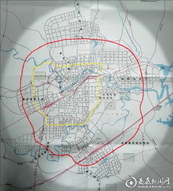 (内环(黄圈)与外环(红圈)对比示意图)娄底要建3条高速公路新化—武冈
