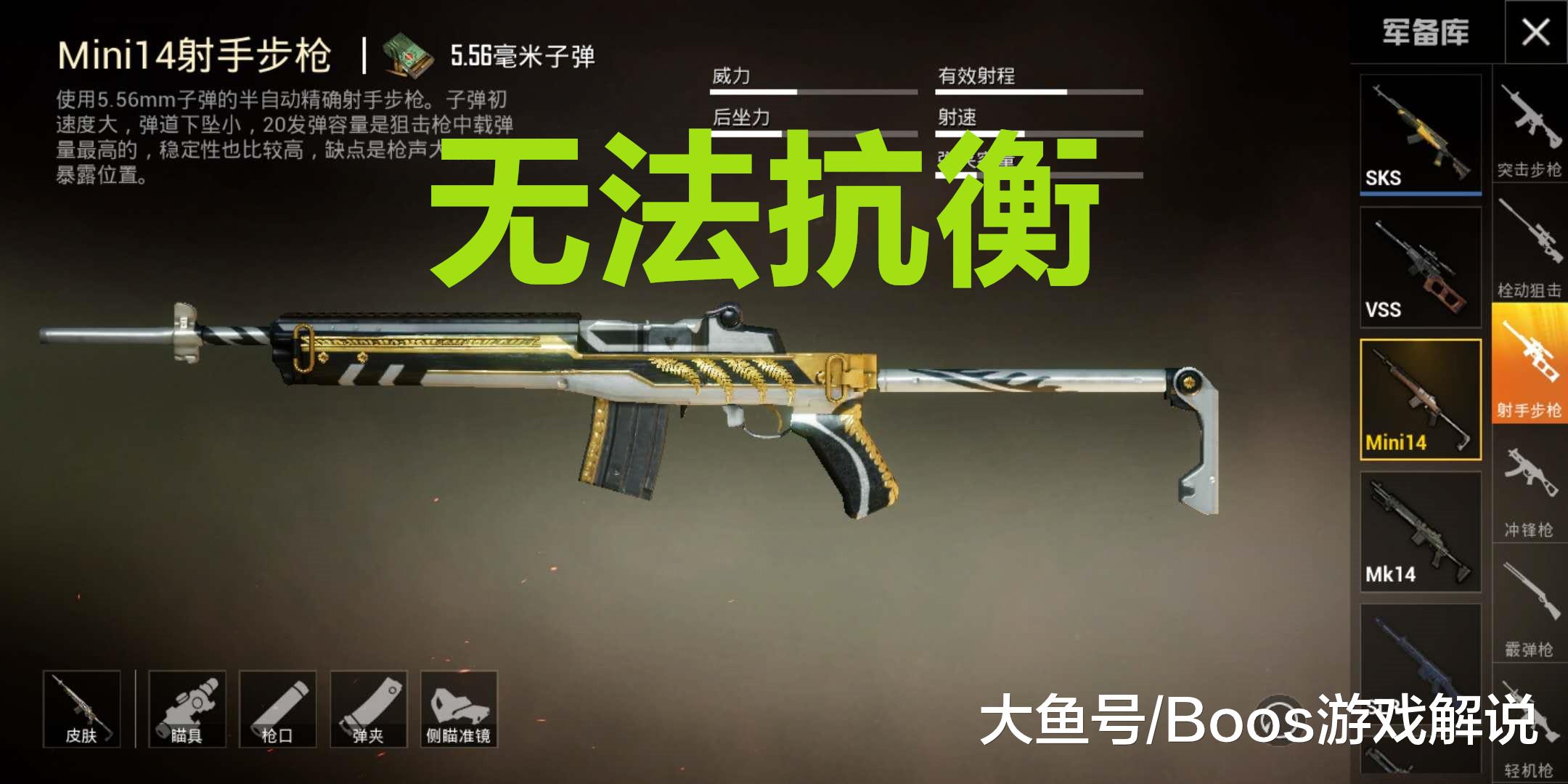 和平精英有这样一把连狙mini无法抗衡mk14让它三分