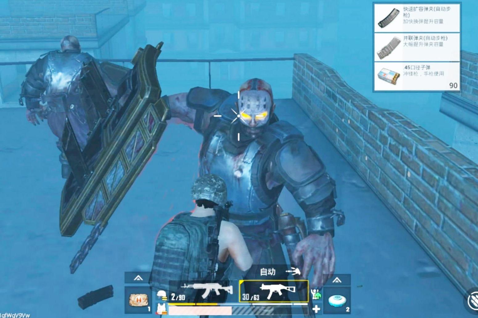 狙击手麦克国际服大战丧尸意外遭遇拿盾牌的怪物这还怎么打