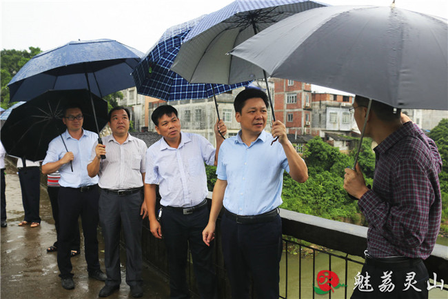 刘钦调研指导钦江流域灵山段水环境综合治理和防汛工作