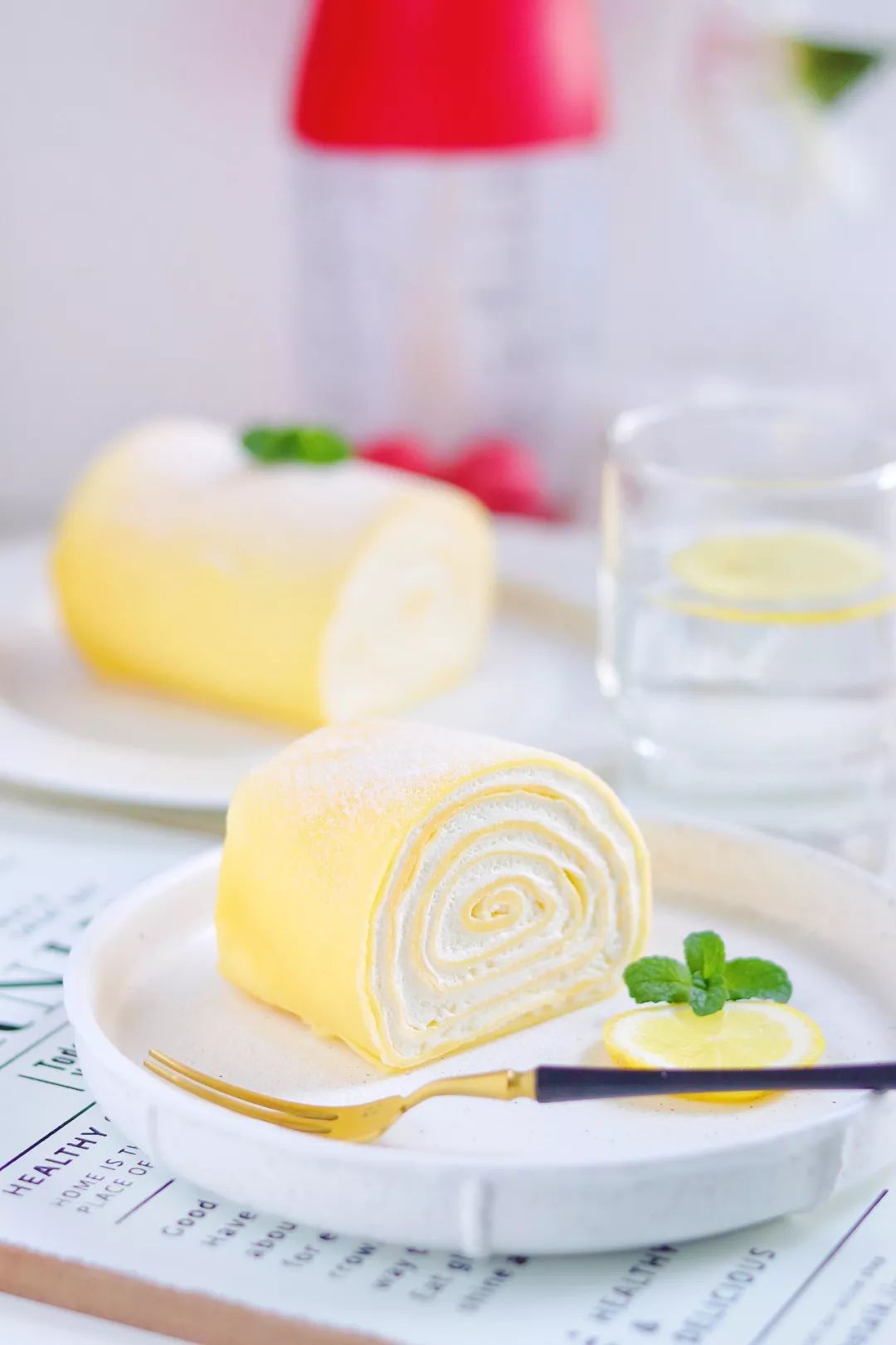 夏天必备甜点芒果班戟毛巾卷