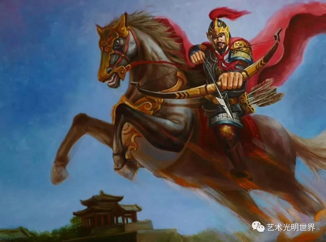 胡服骑射油画作品-作者:释禅雪"胡服骑射"是指战国时赵国的赵武灵王