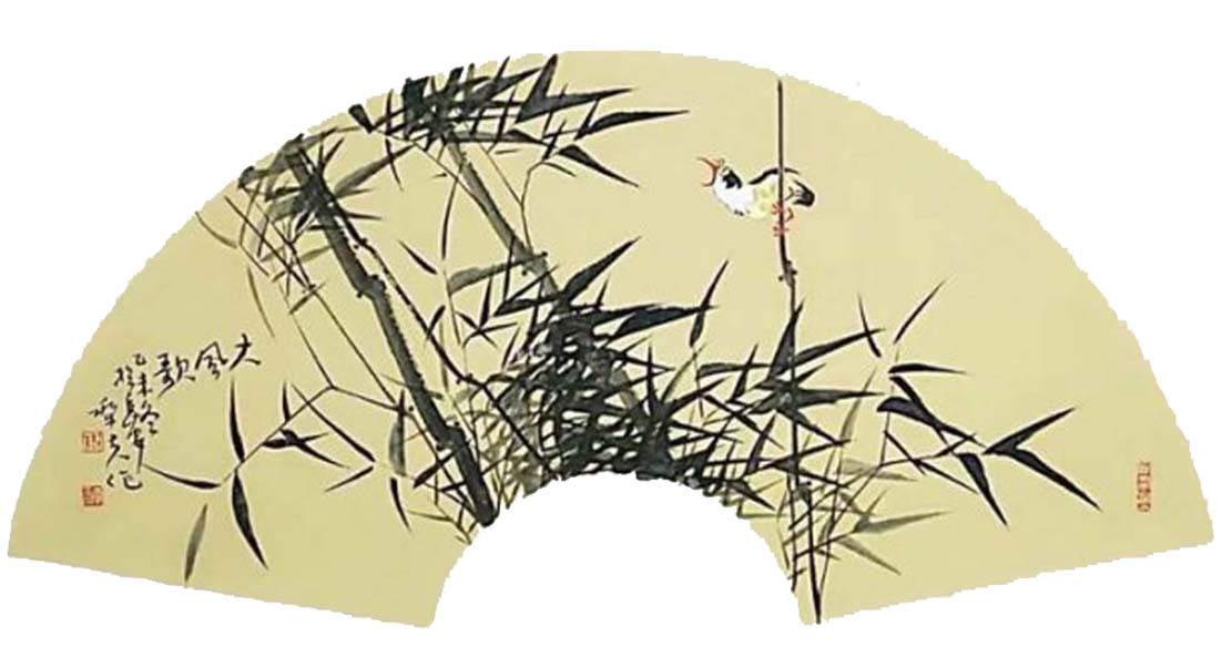 赵洪霞画家《坐林悦鸟鸣 墨竹空人心》