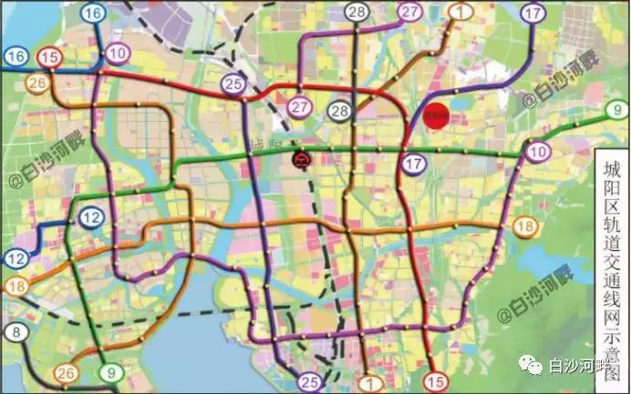 網傳城陽區軌道交通線網示意圖網友:地鐵10號線能否列入今年下半年