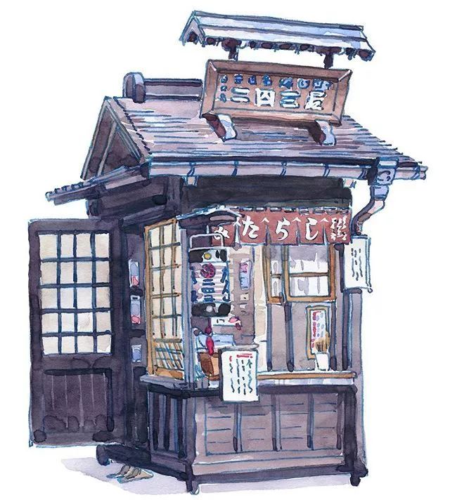 老外画出小城里的安静角落,满满的温暖