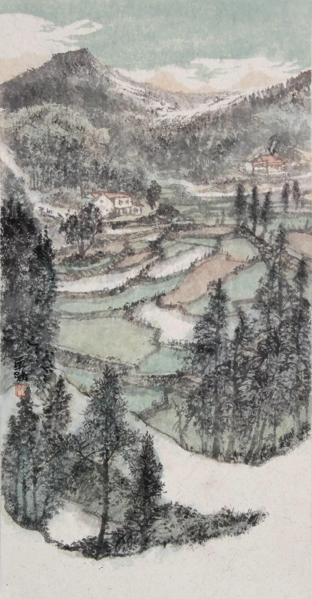 画路心语画家曹勇强画山画田画未来