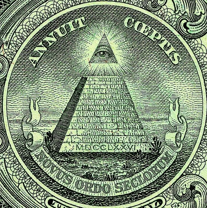 全视之眼金字塔在这张纸币的背面,有一个几乎被所有人忽略却又十分