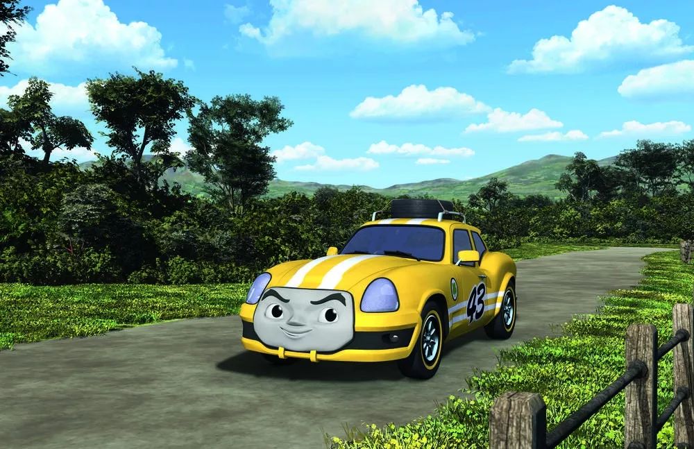 一位是托马斯的远方老朋友,来自中国的"超热心"火车头勇宝,另一位则是