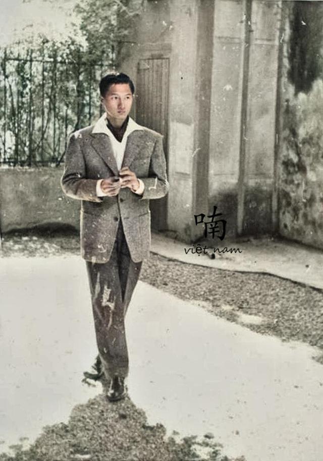 末代越南皇太子上色老照片:3岁被末代皇帝封为东宫储君,非常帅 _阮福