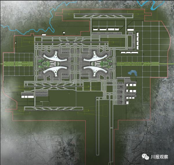 位于简阳市芦葭镇的成都天府国际机场项目,是国家十三五规划中我国