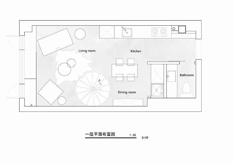 59㎡工業風loft公寓紅磚飄窗螺旋式樓梯帶你找到屬於自己的烏托邦