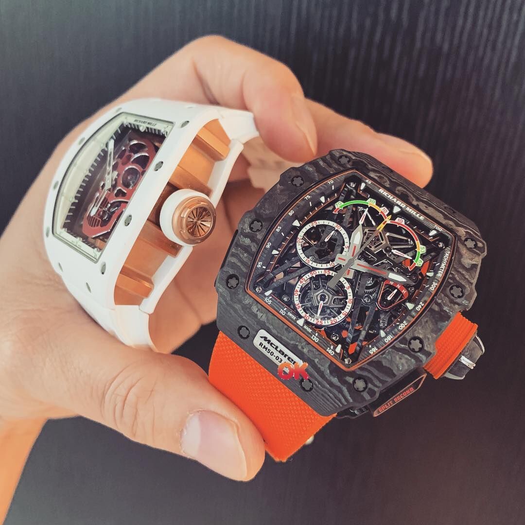 理查德米勒rm50-03 mclaren f1非一般的轻盈,连同表带重量也不足40克