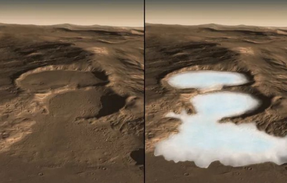 火星表面冰块,火星表面_大山谷图库