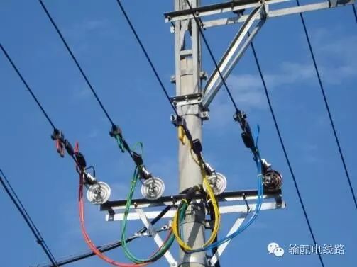 分支线接第一根杆或装设支路刀闸后的第一根杆需装设一组验电接地挂环