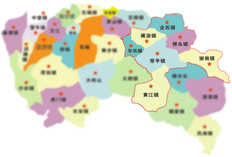 东坑西临寮步镇,南依大朗镇,东临常平镇,北与横沥镇和茶山镇接壤,公路