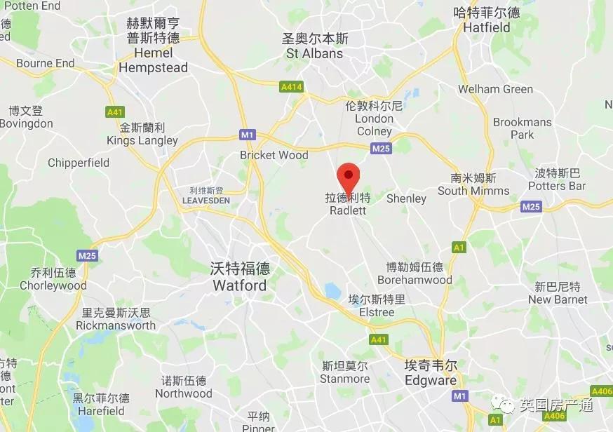 平均房价:1002463英镑radlett,hertfordshire英国信托公司的克莱蒙特