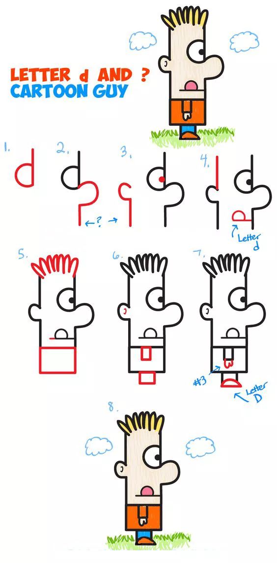 创意简笔画字母简笔画