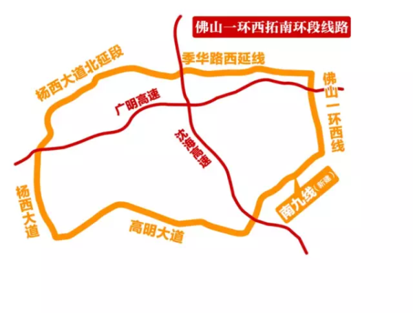 季华路西延线走向公布图片