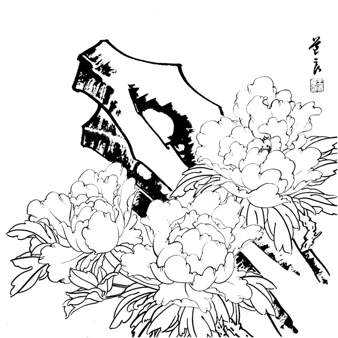 你想要的工笔花鸟白描线稿,都在这了!_国画